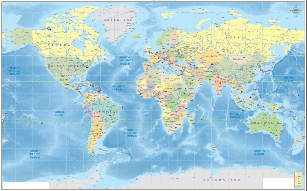 Dünya deniz derinlikleri haritası